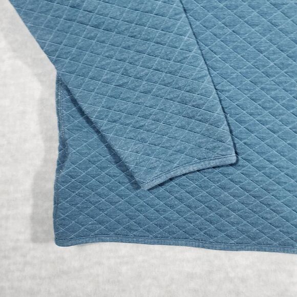 Eddie Bauer Sweater Mens 2XL Blue Quilted Fortify Single Pocket 1/4 Zip Pullover - Picture 5 of 9